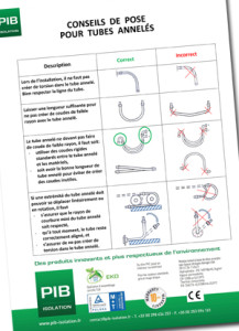 Conseils de pose tubes annelés