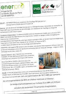 Chantier de chauffage bio-gaz